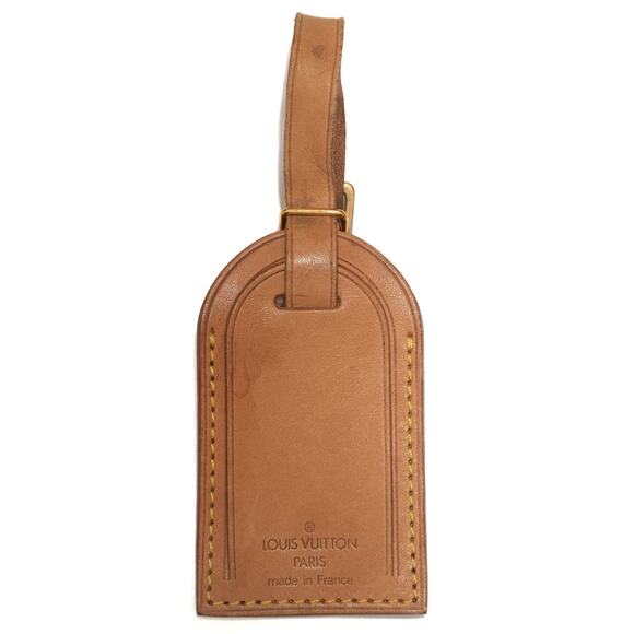 Authentic Louis Vuitton Vachetta Leather Luggage Name Tag NN - Picture 1 of 6